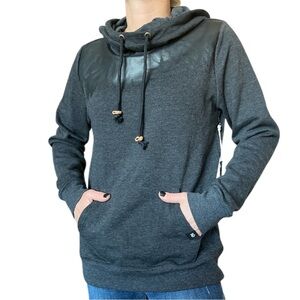 Tentree Charcoal Knit Pullover Hoodie